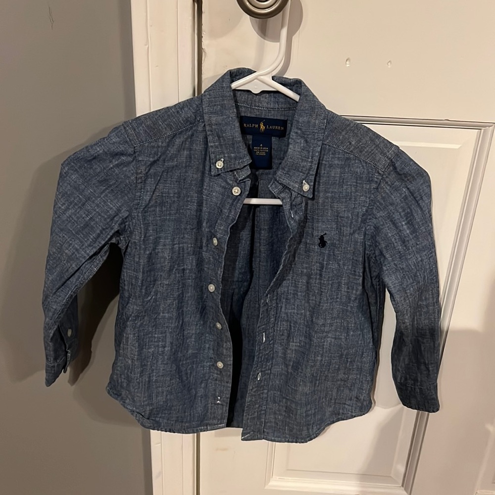Polo Ralph Lauren Boys Size 4 Jean Shirt